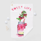 Frisches Kirschen TrinkGolf-Handtuch - Benutzerdef Golfhandtuch (Insitu)