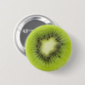 Frisches Kiwi. Runde Scheibe abgeschieden Button (Vorne & Hinten)