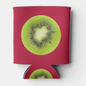 Frisches Kiwi. Runde Scheibe abgeschieden Dosenkühler (Vorderseite)
