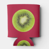 Frisches Kiwi. Runde Scheibe abgeschieden Dosenkühler (Rückseite)