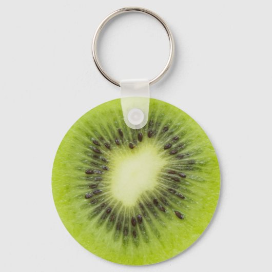 Frisches Kiwi. Runde Scheibe abgeschieden Schlüsselanhänger (Vorderseite)