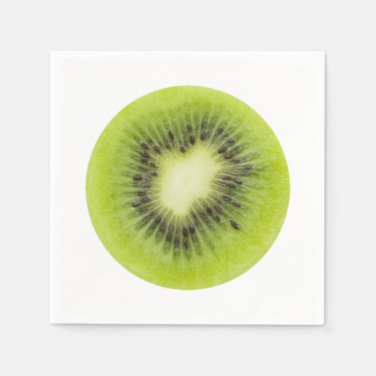 Frisches Kiwi. Runde Scheibe abgeschieden Serviette (Vorderseite)