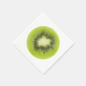 Frisches Kiwi. Runde Scheibe abgeschieden Serviette (Ecke)