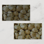 Frisches Knoblauch Foto Visitenkarte (Vorne/Hinten)