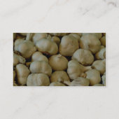 Frisches Knoblauch Foto Visitenkarte (Rückseite)