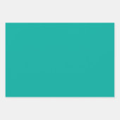 Frisches Leaf-Muster in blau Aquamarin und grün Geschenkpapier Set (Vorderseite 3)