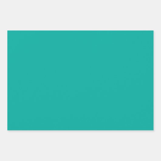 Frisches Leaf-Muster in blau Aquamarin und grün Geschenkpapier Set (Vorderseite 3)