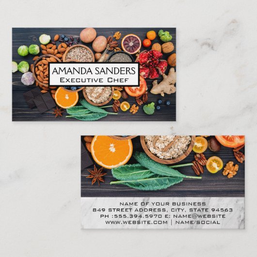 Frisches Lebensmittel Visitenkarte (Vorne/Hinten)