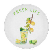 Frisches Lemon Drink Cutting Board - Custom Text Schneidebrett (Vorderseite)