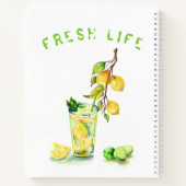 Frisches Lemon Drink Notebook - Benutzerdefinierte Notizblock (Rückseite)