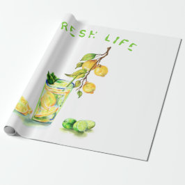 Frisches Lemon Juice Drink Lemonade Wrapping Paper Geschenkpapier