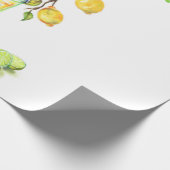 Frisches Lemon Juice Drink Lemonade Wrapping Paper Geschenkpapier (Ecke)