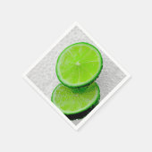 Frisches Limones Obst Sparkling Wasser Serviette (Ecke)