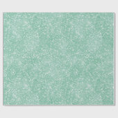 Frisches Minzgrün Weisses Glittermuster Geschenkpapier (Flach)