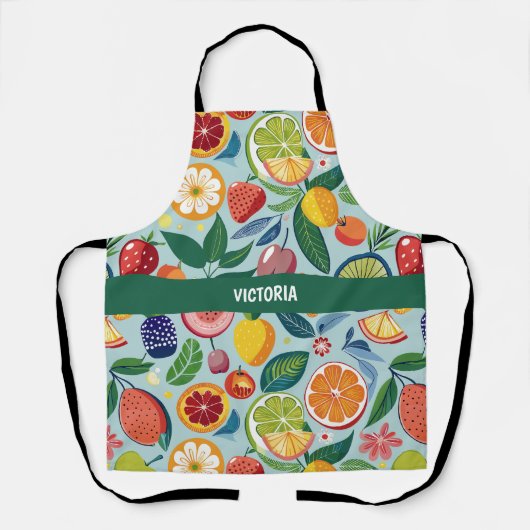 Frisches Obst Blumenmuster Schürze (Vorderseite)