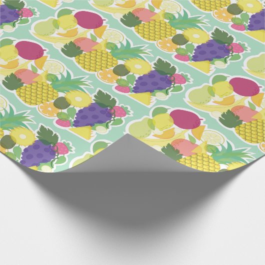 Frisches Obst. Geschenkpapier (Ecke)