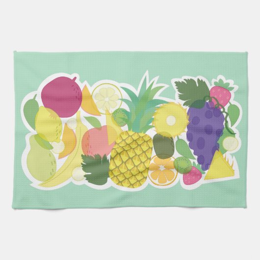 Frisches Obst. Geschirrtuch (Horizontal)