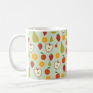 Frisches Obst in einem sich nahtlos wiederholenden Kaffeetasse