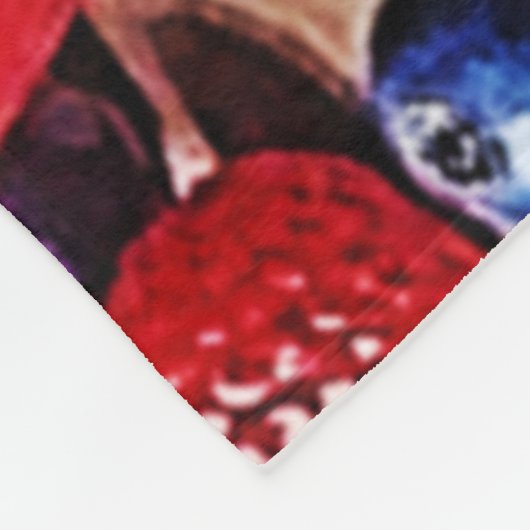 Frisches Obst in perfektem Mix Design Fleecedecke (Ecke)