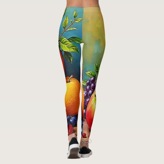 Frisches Obst in perfektem Mix Design Leggings (Rückseite)