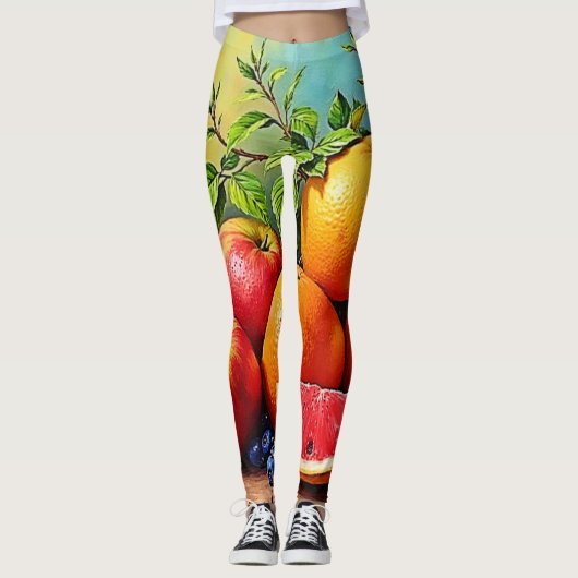 Frisches Obst in perfektem Mix Design Leggings (Vorderseite)