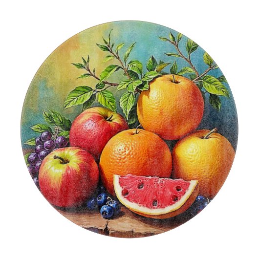 Frisches Obst in perfektem Mix Design Schneidebrett (Vorderseite)