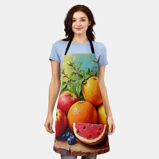 Frisches Obst in perfektem Mix Design Schürze (Getragen)