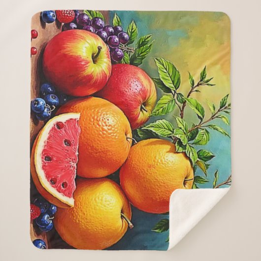 Frisches Obst in perfektem Mix Design Sherpadecke (Vorderseite)