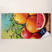 Frisches Obst in perfektem Mix Design Strandtuch (Vorderseite)