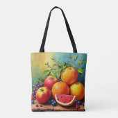 Frisches Obst in perfektem Mix Design Tasche (Rückseite)