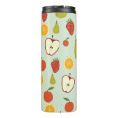Frisches Obst: Lebhaftes, nahtloses Muster Thermosbecher (Rückseite)