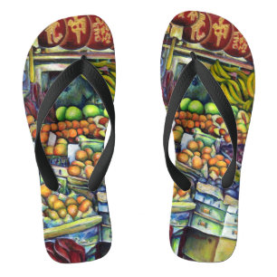Frisches Obst mit Francis Badesandalen