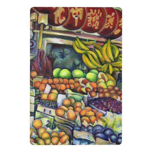 Frisches Obst mit Francis Mini Klemmbrett (Rückseite)