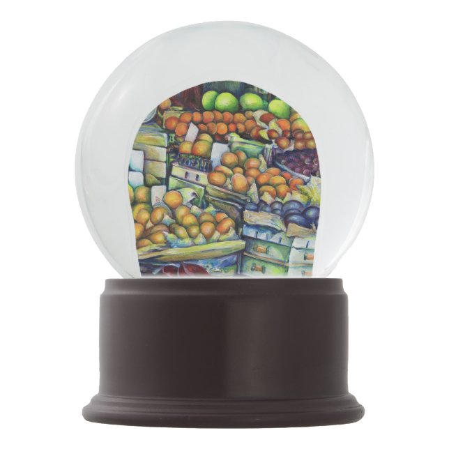 Frisches Obst mit Francis Schneekugel (Vorderseite)