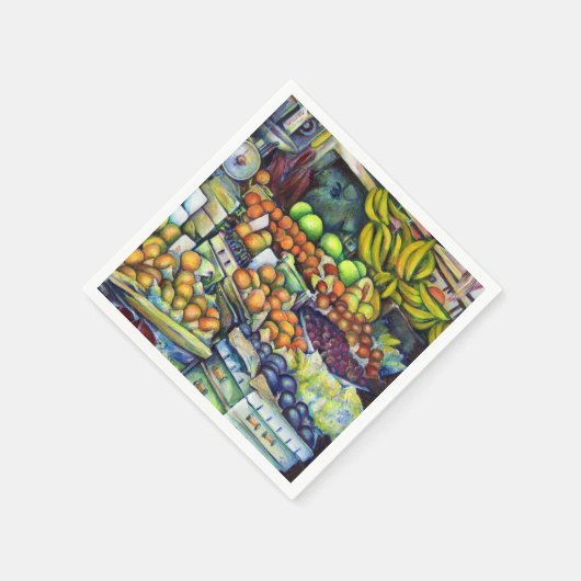 Frisches Obst mit Francis Serviette (Ecke)