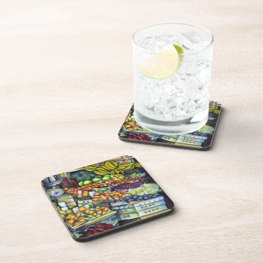 Frisches Obst mit Francis Untersetzer (Rechte Seite)