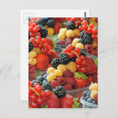 frisches Obst Postkarte (Vorne/Hinten)