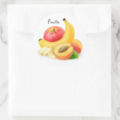 Frisches Obst Runder Aufkleber (Tasche)