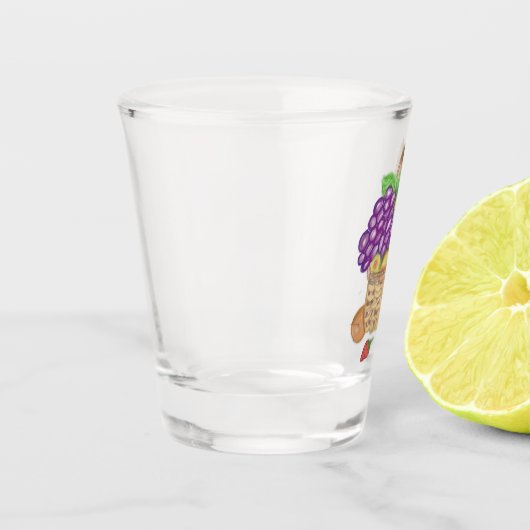 Frisches Obst Schnapsglas (Links)