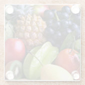 Frisches Obst - Sweet Display, Foto Glasuntersetzer (Rückseite)