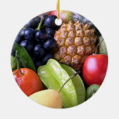 Frisches Obst - Sweet Display, Keramik Ornament (Hinten)