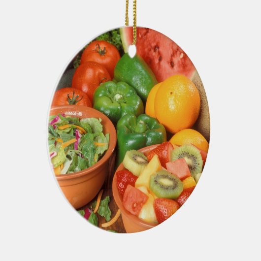 Frisches Obst und Gemüse Keramik Ornament (Rechts)