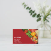 Frisches Obst und Gemüse Visitenkarte (Stehend Vorderseite)