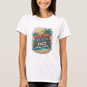 Frisches Orange RESTING BEACH FACE Tee