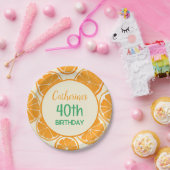 Frisches Orangen-Scheiben-Muster – Helle Zitrusfru Pappteller (Party)