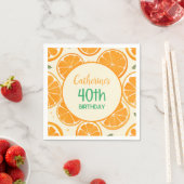Frisches Orangen-Scheiben-Muster – Helle Zitrusfru Serviette (Beispiel)