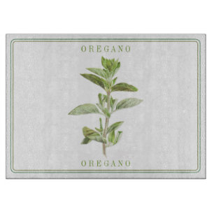 FRISCHES OREGANO 15x11 Glasschneidboard Schneidebrett