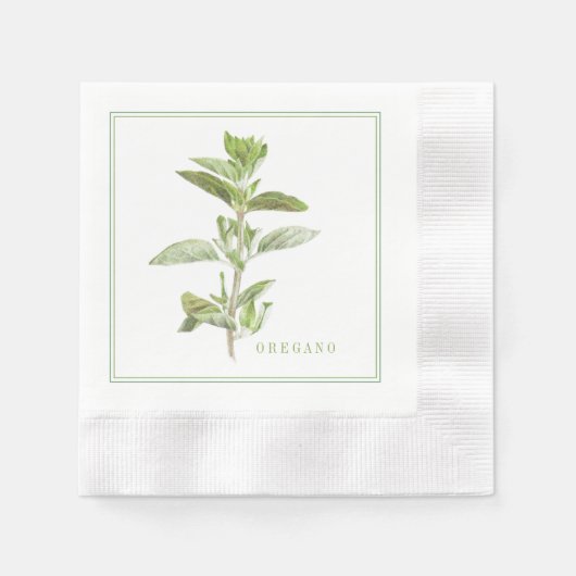 FRISCHES OREGANO Cocktail Papier Napkins Serviette (Vorderseite)