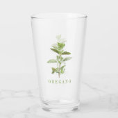 FRISCHES OREGANO Pint Trinkglas Glas (Rückseite)