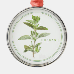 FRISCHES OREGANO Premium Rund um das Ornament Aus Metall